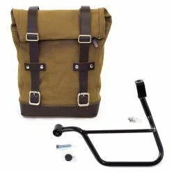 Best deal ⌛ Side Cases Unit Garage Side Bag Kit Canvas Bonneville Beige 💯