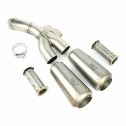 Best Pirce ✨ Silencers Unit Garage Double Titanium Low Muffler With Visible Welding ⌛