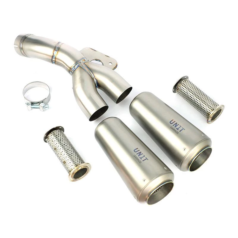 Best Pirce ✨ Silencers Unit Garage Double Titanium Low Muffler With Visible Welding ⌛ 3 Best Pirce ✨ Silencers Unit Garage Double Titanium Low Muffler With Visible Welding ⌛