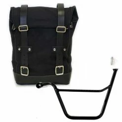 Promo 🔥 Side Cases Unit Garage Side Pannier Canvas + Left Subframe Triumph Scrambler/bonneville Black 🔥