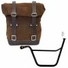 Discount 🌟 Side Cases Unit Garage Waxed Suede Side Pannier + Left Subframe Triumph Scrambler/bonneville Colorado Brown 🥰 -Unit Garage-shop unitgarage borsau0021005sx marrone