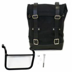 Hot Sale 👍 Side Cases Unit Garage Canvas+frame Sx Triumph Scrambler Black ⌛