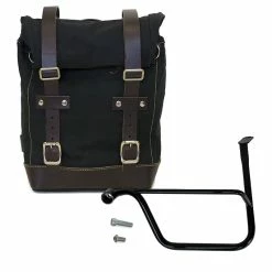 Coupon 🔔 Side Cases Unit Garage Canvas+frame Sx Triumph Speed Twin Brown 🔔