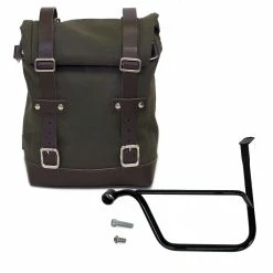 Coupon 🥰 Side Cases Unit Garage Canvas+frame Sx Triumph Speed Twin Green 😉