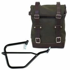 Hot Sale 🛒 Side Cases Unit Garage Canvas Bag+dx Frame Green Brown 🔔