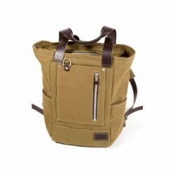 New 🎉 Textile Unit Garage Namib 30l Canvas Green And Brown 🎒 Backpack 😉